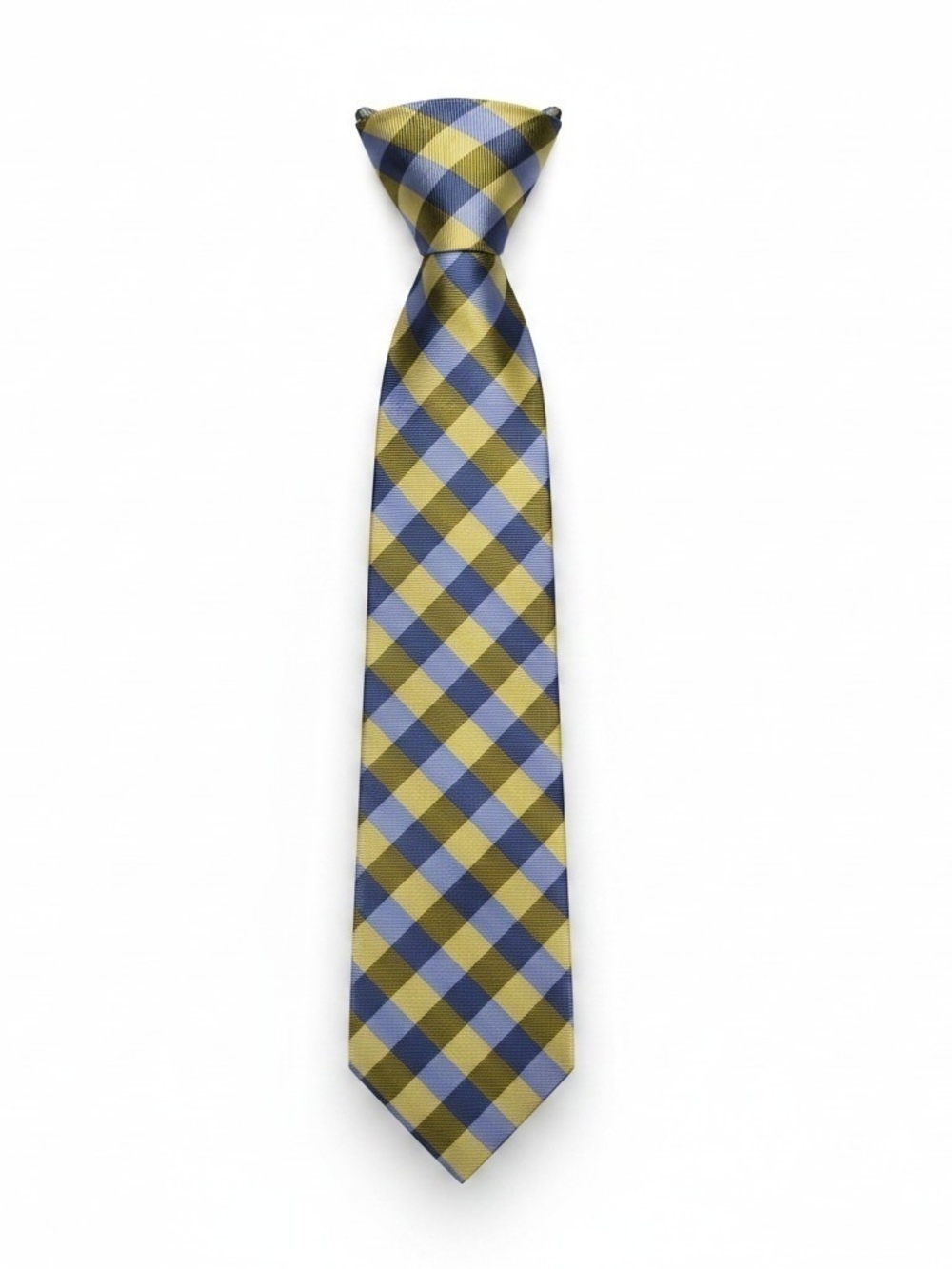 Tommy Hilfer Blue and Yellow Plaid Men's Tie